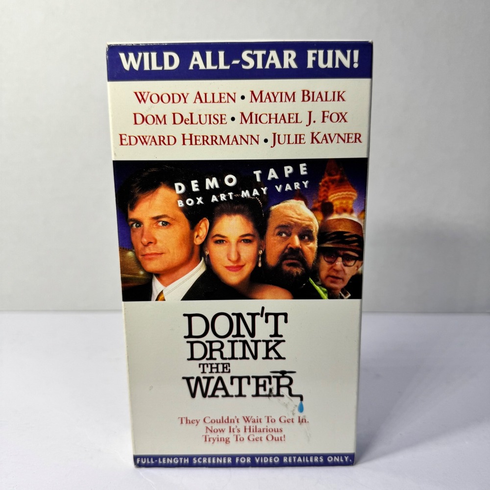 Don't Drink the Water VHS Woody‎ Allen Michael J Fox Screener Demo Tape 1994 PG